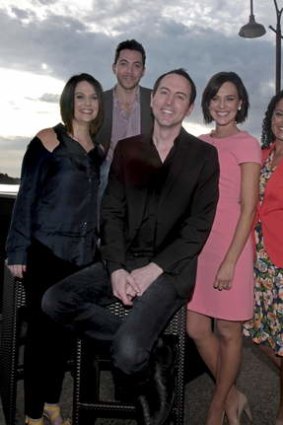 Adam Boland (centre) with <i>Wake Up</i> team (from left) Natasha Exelby James Mathison, Natarsha Belling and Nuala Hafner.