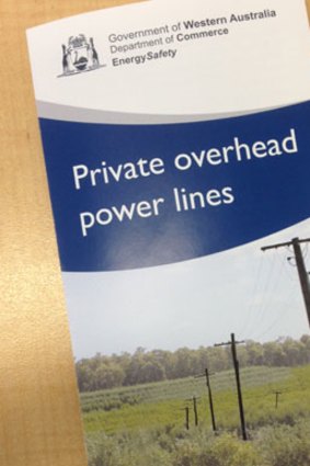 The brochure delivered to properties with private power poles.