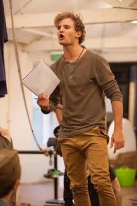 Practise: Michael Sheasby rehearsing the title role of Henry V.