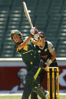 In the swing: Australia's Alyssa Healy.