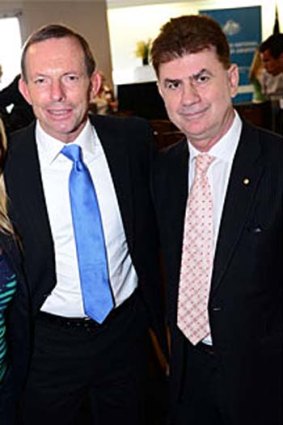 Tony Abbott and John Caputo in 2012.