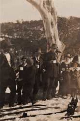 Having a cuppa at Kiandra in the early 1900s