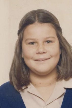 A school-aged Julia Morris.