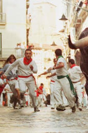 Running with the Bulls in Pamplona ...