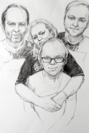 The Oxenbould family: (From left) Jamie, Di Adams, Ed and Archie.