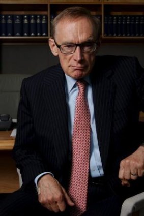 Former foreign affairs minister Senator Bob Carr, in his office at Parliament House in Canberra.