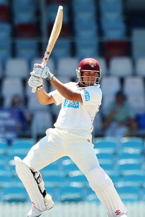 Hitting out &#8230; Usman Khawaja was in good touch for the Chairman's XI against Sri Lanka on Thursday, making a solid 56, but it came too late to boost his chances of a Test berth.