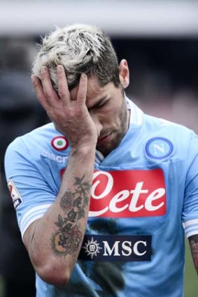 Napoli's Valom Behrami after the match against Sampdoria.