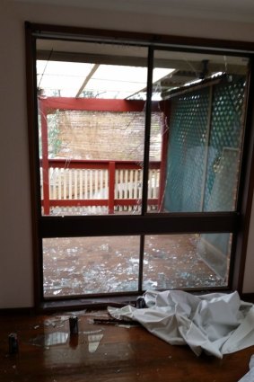 Windows were shattered by the vandals, believed to be teenagers.
