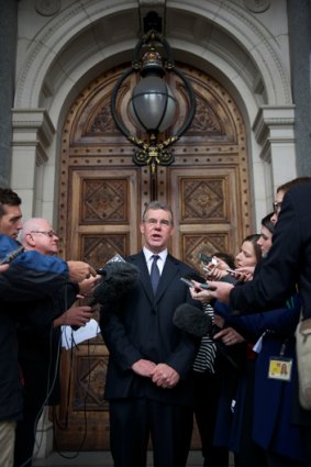 Minister for Higher Education and Skills Peter Hall at Parliament House yesterday.