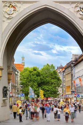 The Karlstor entrance to Munich's Old Town.