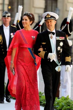 Royal nuptials: Crown Prince Frederik and Crown Princess Mary of Denmark arrive at Royal Chapel in Stockholm for the wedding of Sweden's Princess Madeleine and Christopher O'Neill.