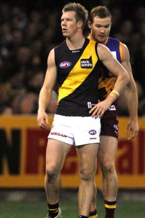 Jack Riewoldt should be matched up by Daniel Merrett.