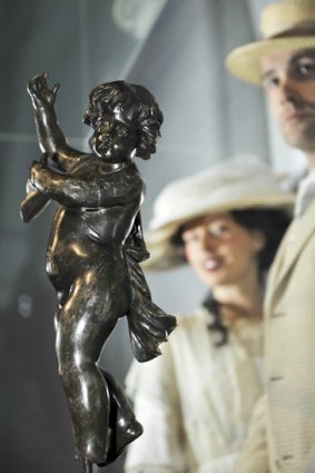 A bronze cherub from Titanic: The Artefact Exhibition, which opens at the Melbourne Museum in May.