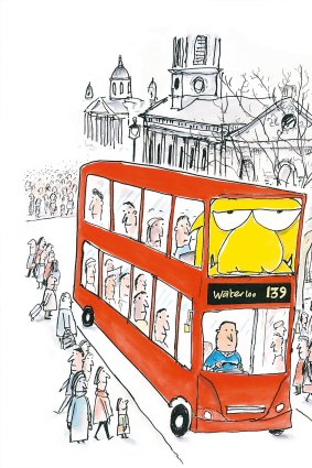 'Mr Chicken - London Bus' by Leigh Hobbs. Growing up in Melbourne, Hobbs's childhood dream was to visit England. 