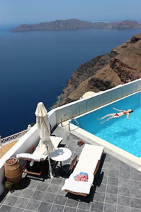 Iconic ... Santorini is built upon volcanic foundations.