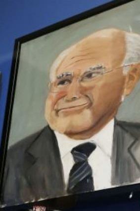 Capturing a friend: Former prime minister John Howard as painted by Mr Bush.