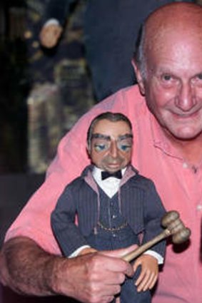 Plastic pioneer: Gerry Anderson with puppets from <i>Thunderbirds</i>.
