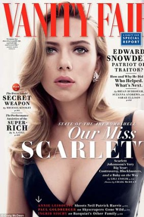 Johansson on the cover of Vanity Fair.