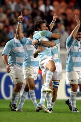 A reminder of rugby's merry roots ... the Pumas of Argentina.