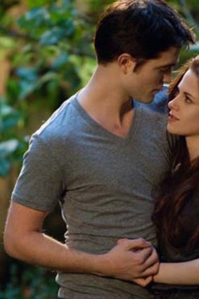 Robert Pattinson and Kristen Stewart in <em>The Twilight Saga: Breaking Dawn - Part Two</em>.