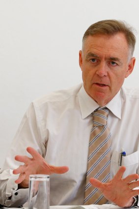 Senator Chris Ketter during the public hearing of the Senate Inquiry into Asset Recycling at State Library of New South Wales in February 2015.