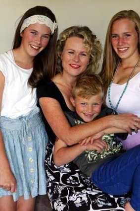 Michael Wilson's wife Kellie and children Grace, Hugo and Eliza.