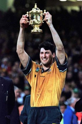 Memories ... John Eales with the World Cup in 1999.