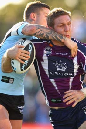 Marooned: Storm's Ryan Hoffman says the trip to Brisbane will be another battle.