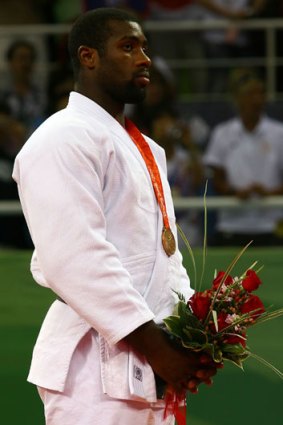 The competition favourite ... French team member Teddy Riner at the Beijing Olympics in 2008.
