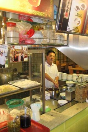 Fresh approach ... the Imbi Road Original Pork Noodles stall at Lot 10 Hutong.