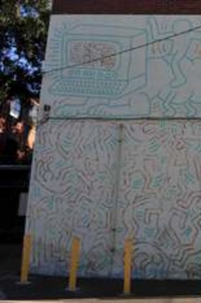 The Keith Haring mural in Collingwood.