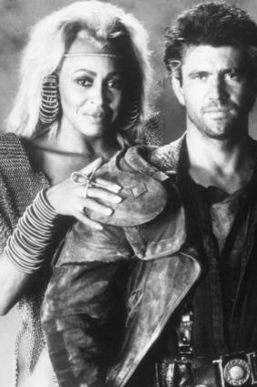 Mel Gibson with Tina Turner in <i>Mad Max: Beyond: Thunderdome.</i> 