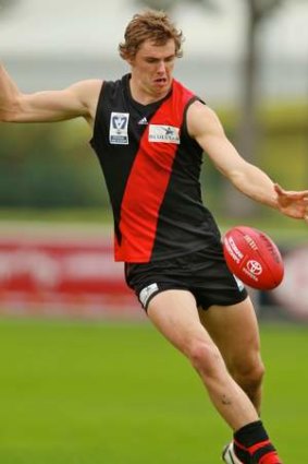 Joe Daniher playing for Essedon in the VFL.
