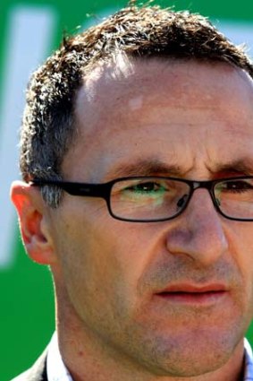 Richard Di Natale: ''I've got no doubt that the Coalition, and particular members of the Coalition such as George Brandis, would like to see what is a sensible public-health approach to the problem of illicit-drug use in the AFL turned into a huge political football."