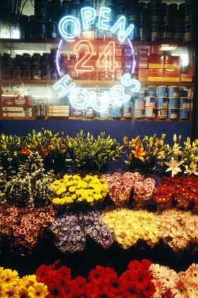 Flowers in Times Square.
