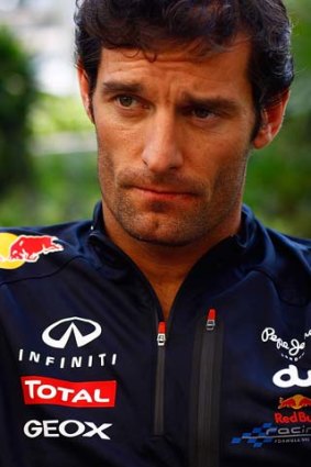 Resigned: Mark Webber says his title chances are slim.