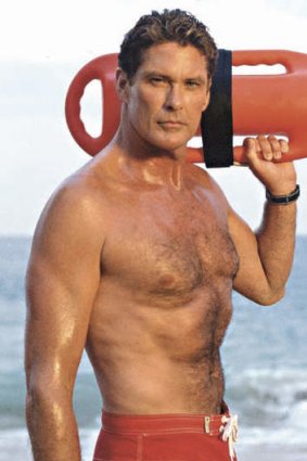 Take your pec … as Mitch Buchannon in his "Baywatch" heyday.
