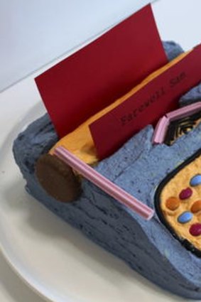 The typewriter cake is part of communications chief Felicity Glennie-Holmes' project to bake — and blog about — every recipe in <i>The Australian Women's Weekly Birthday Cake Book</i>.