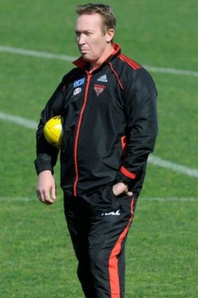 Conditioning guru Dean 'the Weapon' Robinson when he was with Essendon.