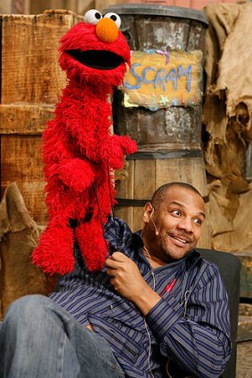 Kevin Clash with Elmo.