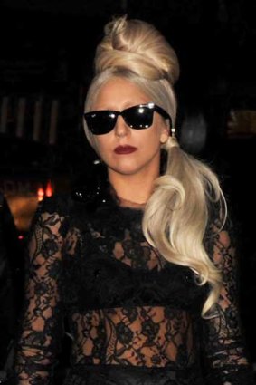 Lady Gaga sported a full head of hair at the 'Lady Gaga x Terry Richardson' book launch party last November.