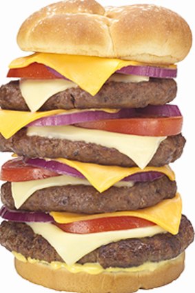 Heart Attack Grill's Quadruple Bypass Burger.