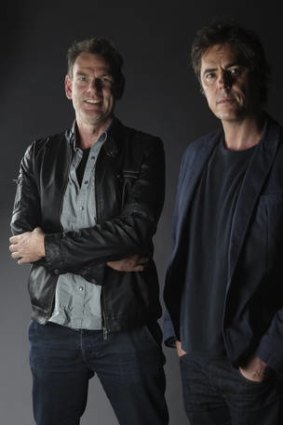 Adelaide Fringe's Greg Clark with singer Tim Freedman, who is preparing a show for the festival.