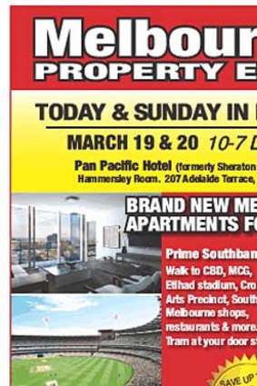Melbourne Property Expo advertisement in the West Australian newspaper promoting Melbourne properties for sale.