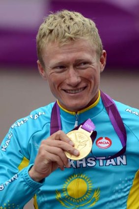 Alexandre Vinokourov with Olympic gold.