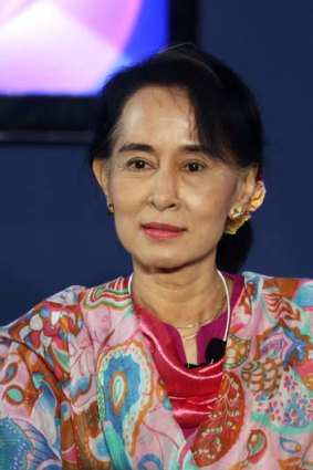 Aung San Suu Kyi, Myanmar's opposition leader.