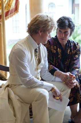 Quirky: Michael Douglas (right) as <i>Liberace</i>, and Matt Damon as Scott Thorson in a scene from<i> Behind the Candelabra</i>.