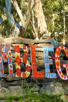Where in the Snowies last week. Congratulations to Stewart Mackenzie of Murrumbateman, who identified part of the colourful entrance to the Bimblegumbie Mountain Retreat on Alpine Way at Crackenback.