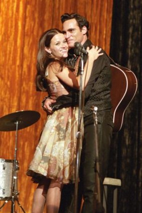 Fiery rendition: Reese Witherspoon as June Carter Cash with Joaquin Phoenix in <i>Walk the Line</i>.